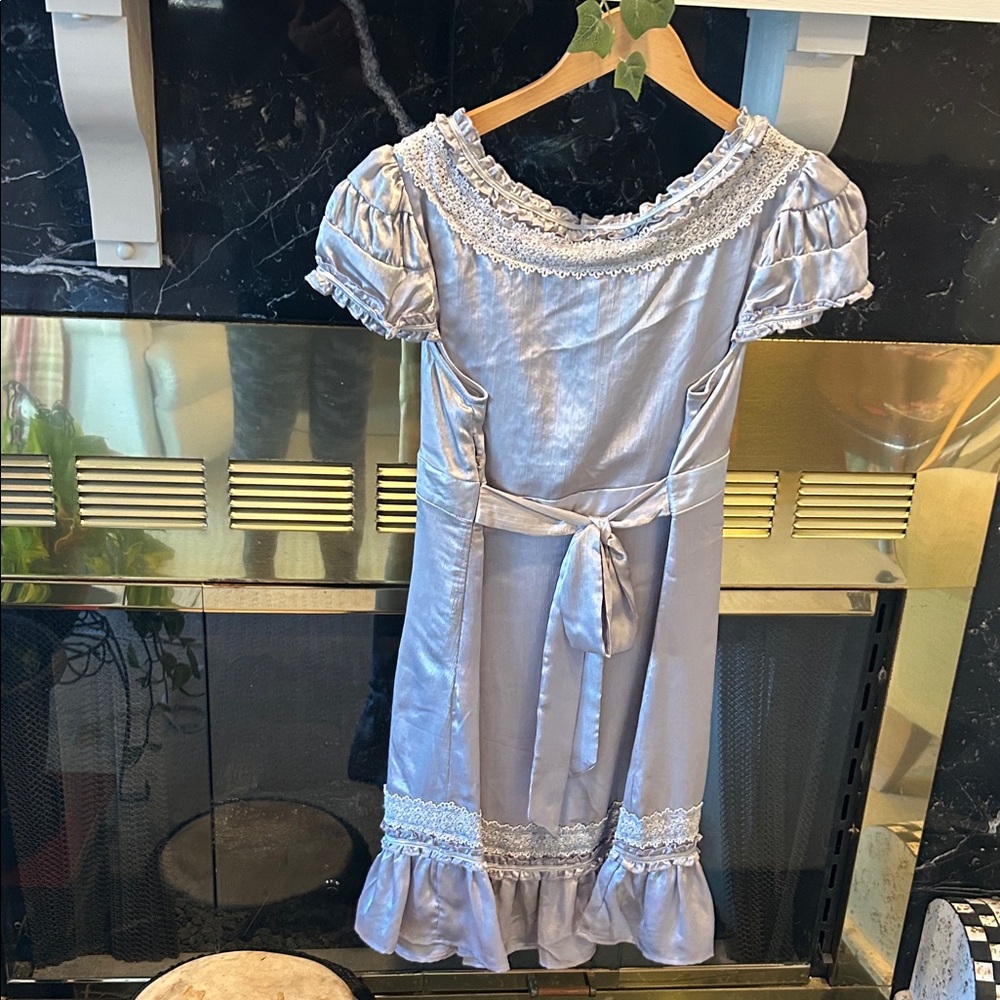 Esley Shimmering Silver Dress - Picture 3 of 4